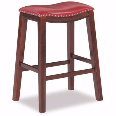 Picture of Red 30" Padded Saddle Stool