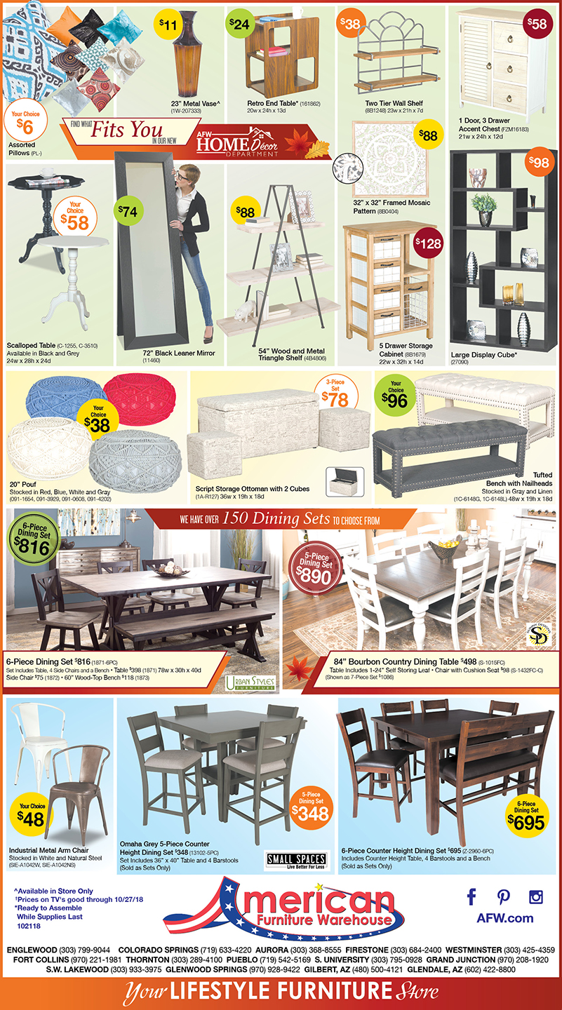 Fall Clearance Event Denver newspaper ads for beds, couches, accent, chairs and more | Lowest prices on furniture.