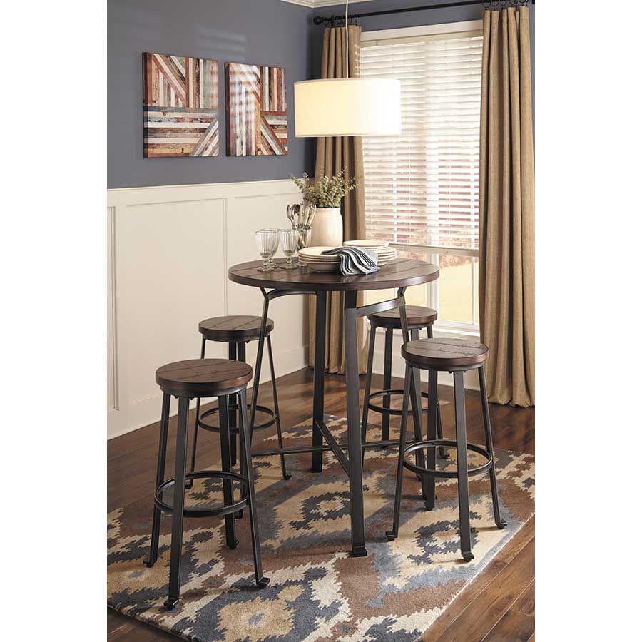Round Bar Height Table and Bar Stools