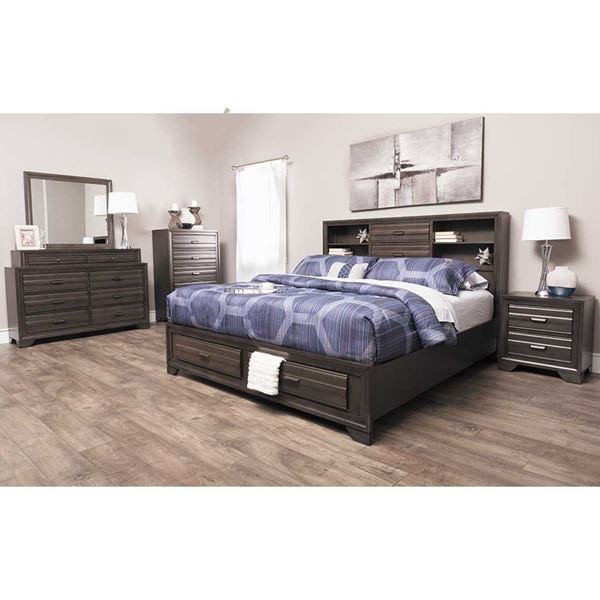 antique grey 5 piece bedroom set | 5236-5pcset | 5236-qbed/020/030