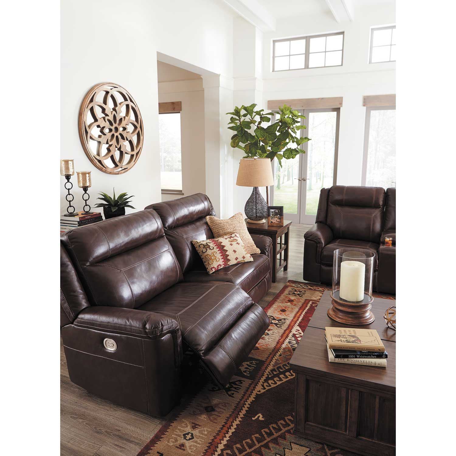 Wyline Leather Power Reclining Sofa with Adjustable
