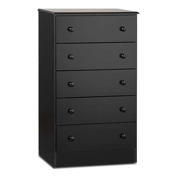 Picture of Black 5 Drawer Chest