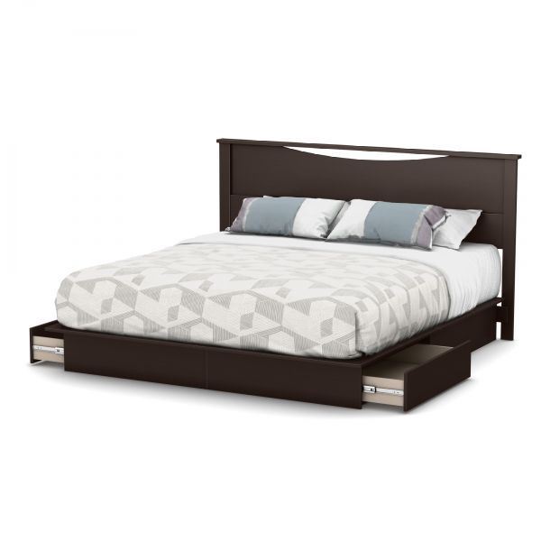 king platform bed with storage drawers
