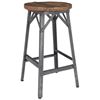 Picture of Iron Stool with Wooden Seat