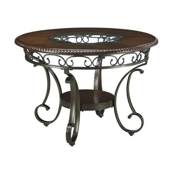 Glambrey Round Dining Table D329 15, Old World Round Dining Table