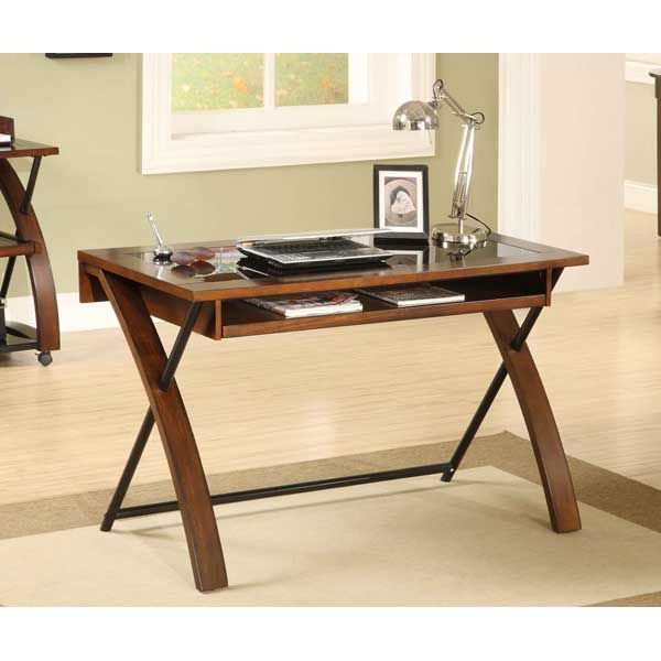 Zeta Computer Desk Ztcd Golden Oak Whalen Furniture Afw Com