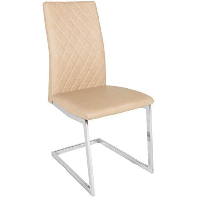 Picture of Dining Chair Tan Chrome