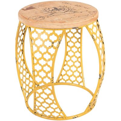 Picture of Yellow Metal Accent Table