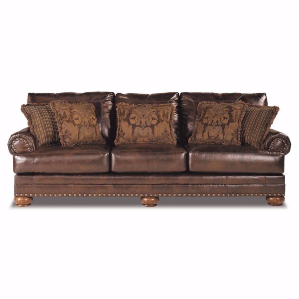 Antique Bonded Leather Sofa 0p0 992s, Ashley Nailhead Leather Sofa
