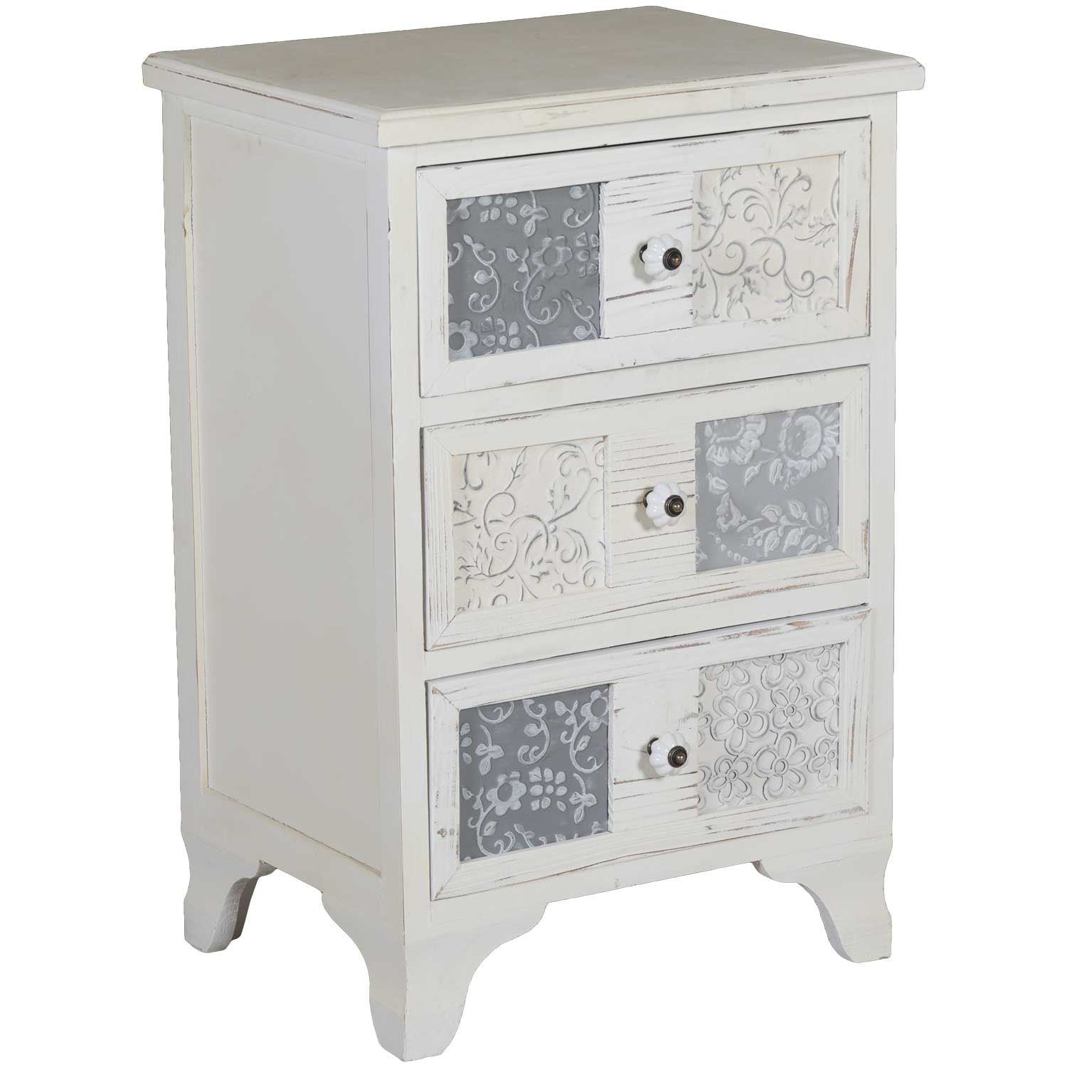 Stamped Insert 3 Drawer Accent Chest Home Accents Afw Com