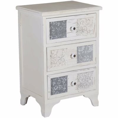 Picture of Stamped Insert 3-Drawer Accent Chest