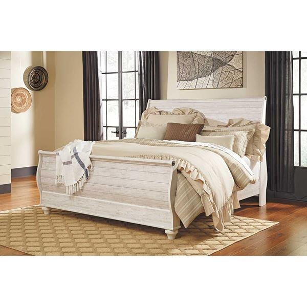 Willowton King Sleigh Bed B267, Trishley King Sleigh Bed