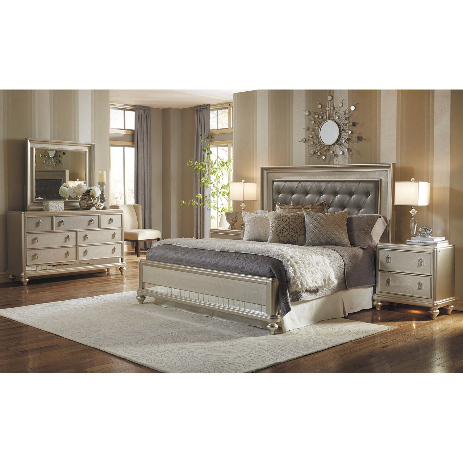 Diva 5 Piece Bedroom Set 8808 Queenbed10305040 Samuel Lawrence