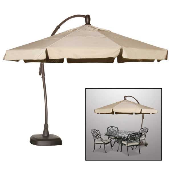 coral coast 8 x 11 ft aluminum rectangle patio umbrella Rectangular Patio Umbrella 11' x 8' with Sunbrella canopy