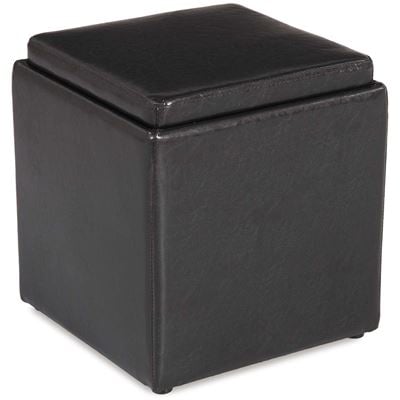 Picture of Blocks Brown Storage Ottoman with Tray