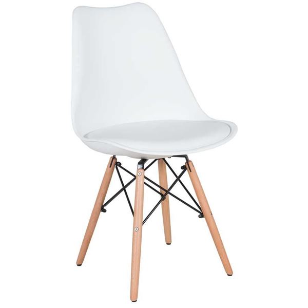 Aksel White Molded Chair 1a 635w, White Plastic Dining Chairs