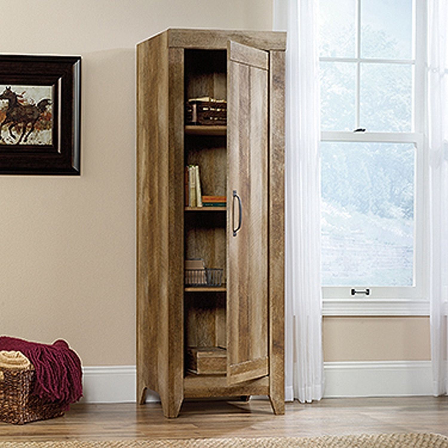 Adept Oak Narrow Storage Cabinet | 418137 | Sauder 