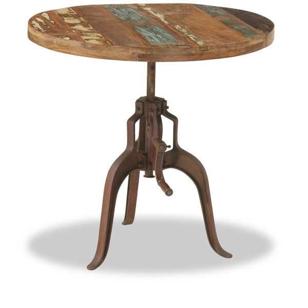 Adjustable Height Crank Table Vac, Round Adjustable Table