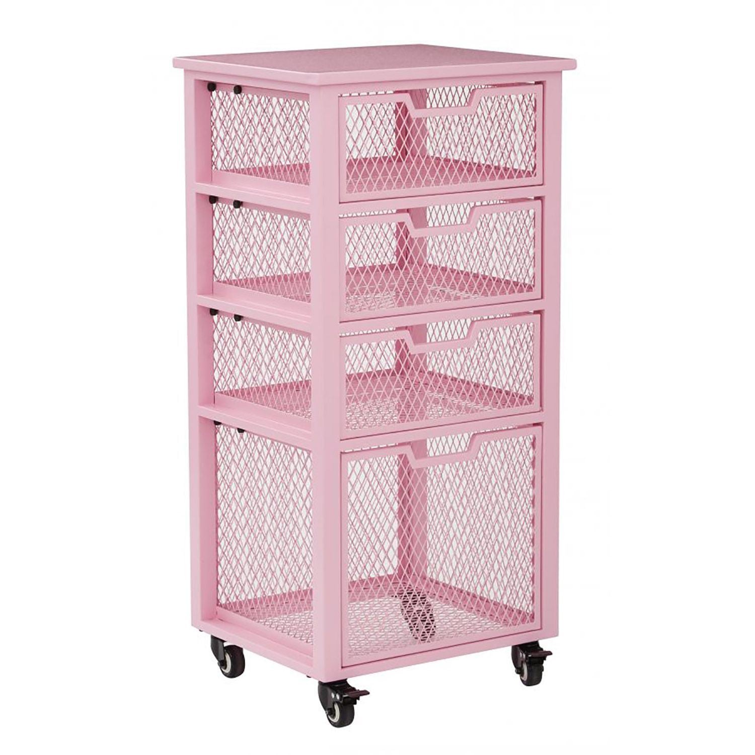 Clayton Pink Rolling Cart *D | CLY04AS-261 | OSP - Office Star