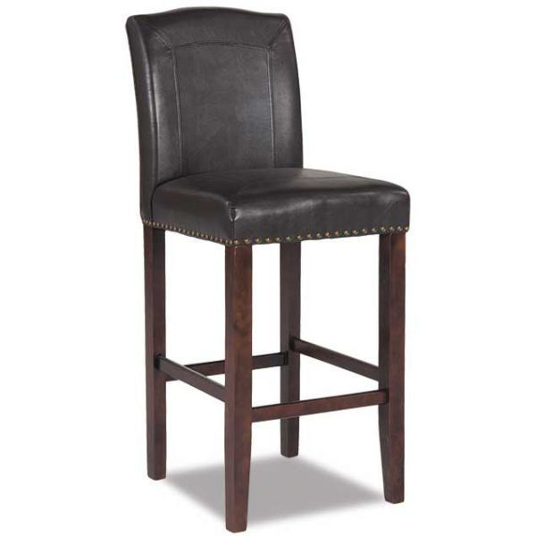 30 Brown Faux Leather Barstool 6098, Faux Leather Bar Stools With Arms