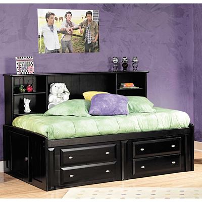 Picture of Black Laguna Twin Roomsaver Bed With Underbed Storage