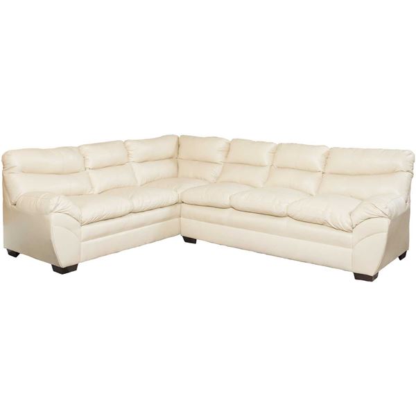 Cream Bonded Leather Sectional Afw, Simmons Leather Sectional Sofa