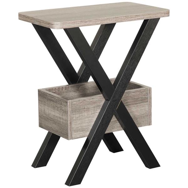Black And Gray Chairside Table Afw Com, Gray Chairside Table