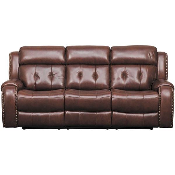 Owen Leather Power Reclining Sofa With, Power Motion Recliner Sofa