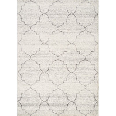 Picture of Focus Grey Ivory Tiles 8x10 Rug