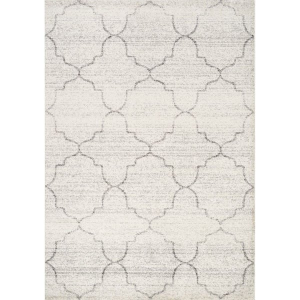 Picture of Focus Grey Ivory Tiles 8x10 Rug