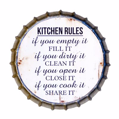 Picture of Kitchen Rules Bottle Cap