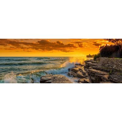 Stormy Sunset Over Lake Ontario 60x20 