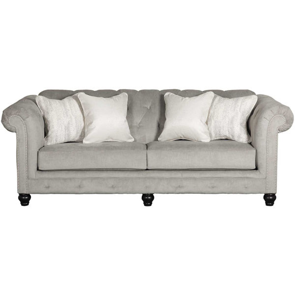 Tiarella Silver Tufted Sofa 7290138, Ashley Furniture Grey Tufted Sofa