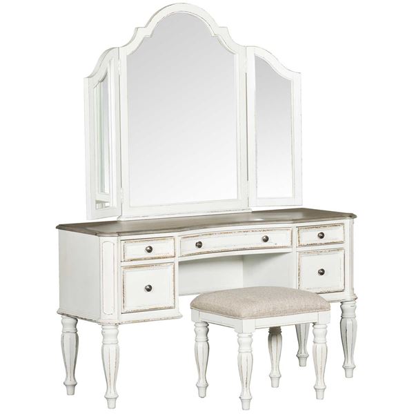 Magnolia Manor Complete Vanity 244, Magnolia Manor Antique White Vanity Desk