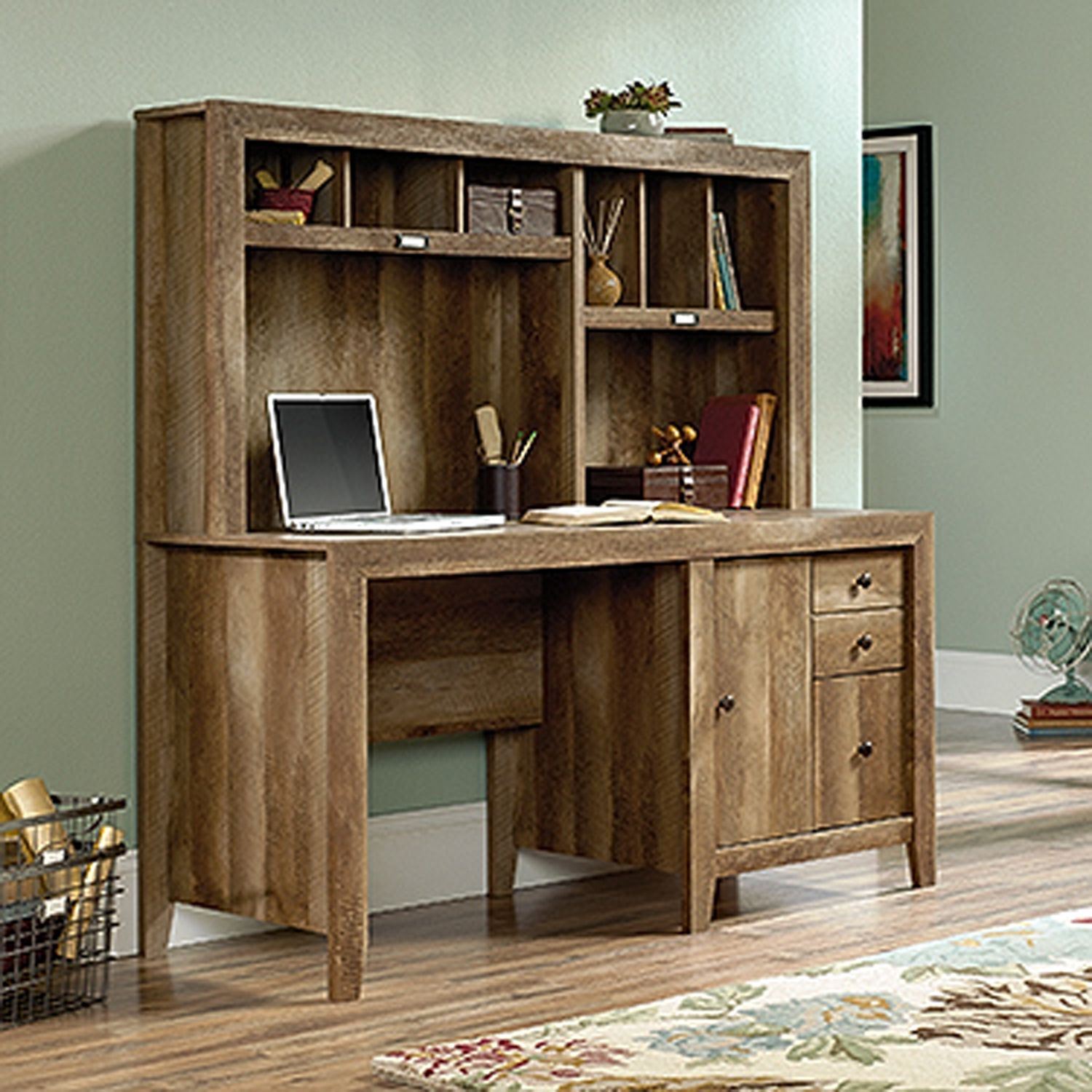 Dakota Pass Computr Desk W/ Hutch Craftsman Oak * | 420410