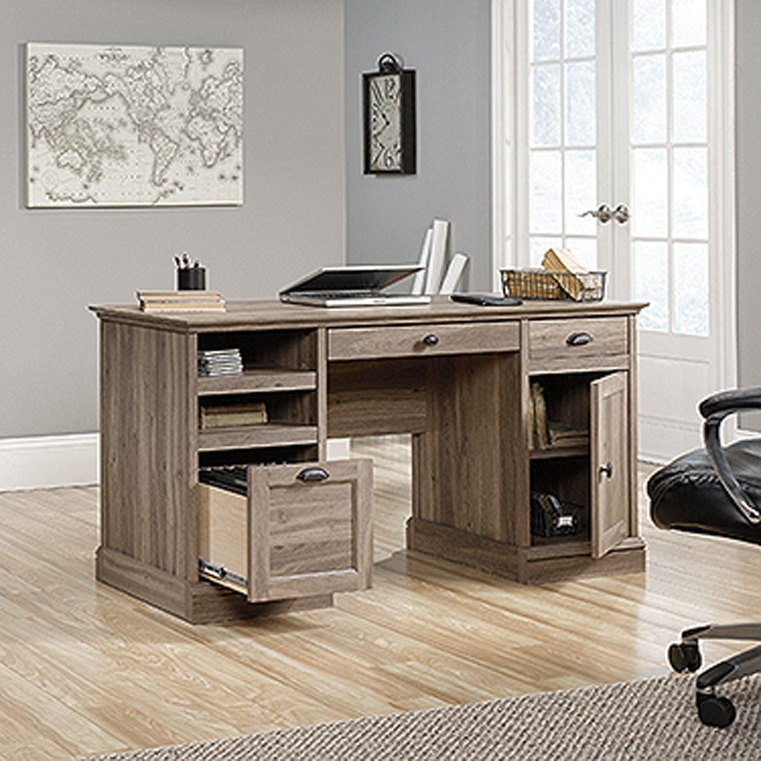 Barrister Lane Executive Desk Salt Oak * D | 418299 