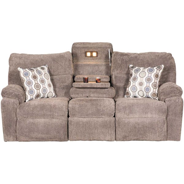 Tribute Power Reclining Sofa With Drop, Grey Reclining Sofa With Drop Down Table