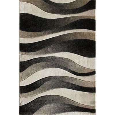 Picture of Dows Black Waves 8x10 Rug
