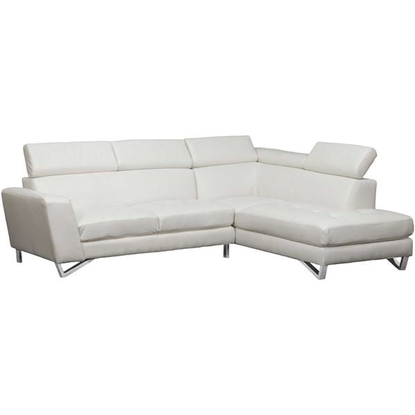 1m1 9836 2pc White 2 Pc Bonded Leather, Blended Leather Sectional Sofas