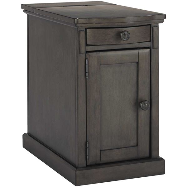 Laflorn Gray Chairside End Table Afw Com, Gray Chairside Table