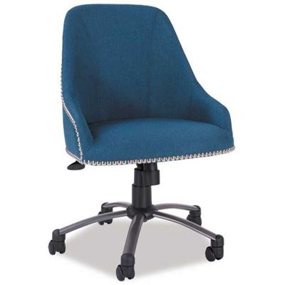 Picture of Blue Linen Swivel Chair