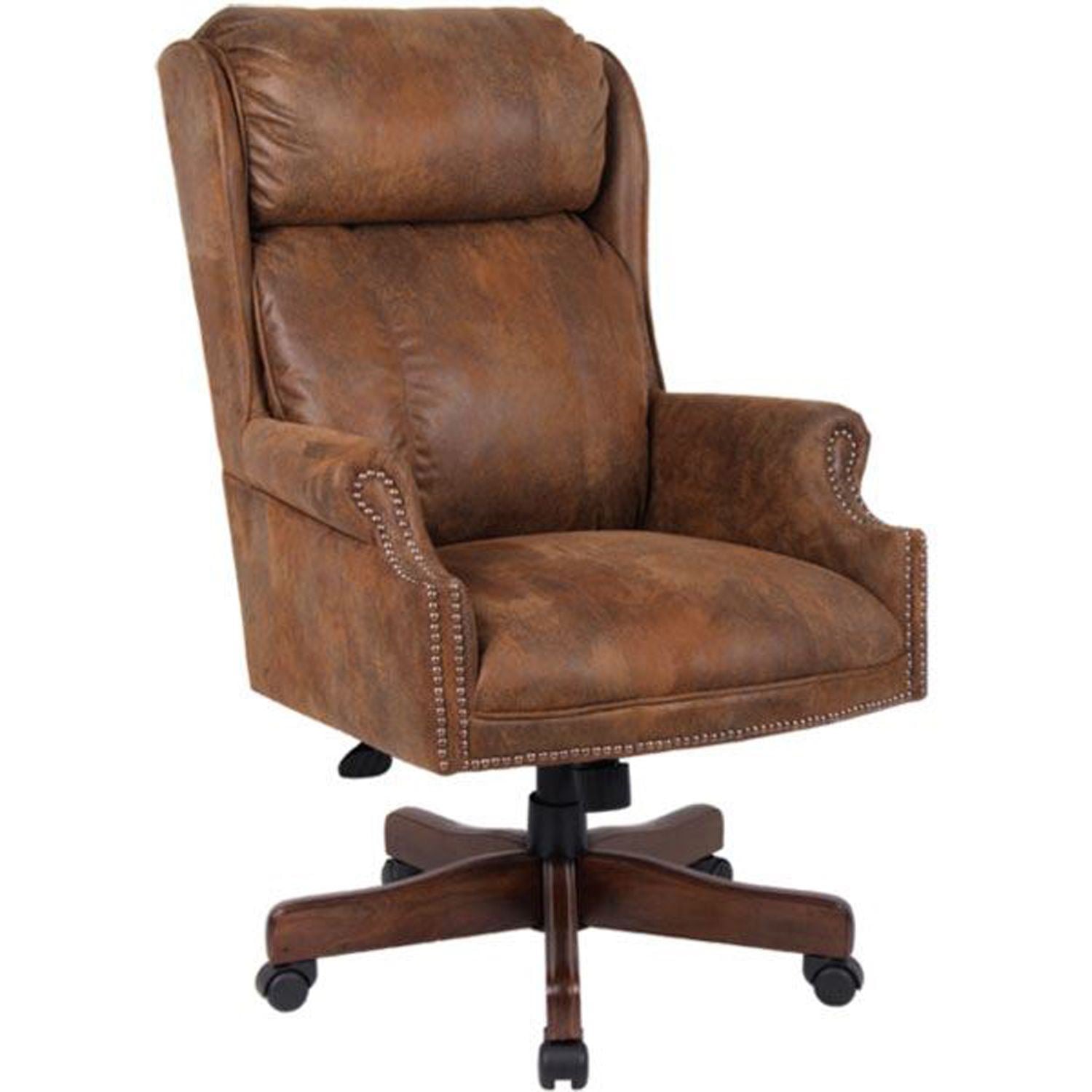 Centennial Oak Executive Chair - Tobacco Microfiber 980DK | AFW.com