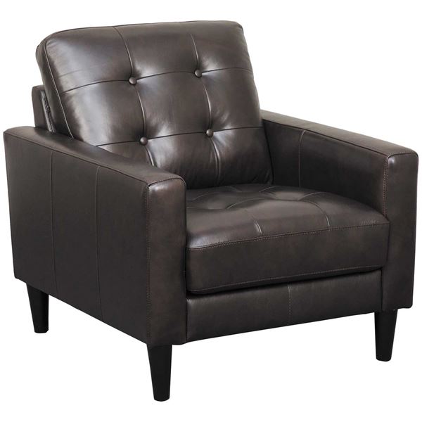 Ashton Dark Brown Leather Chair As, Ashton Top Grain Leather Seat Bar Stool