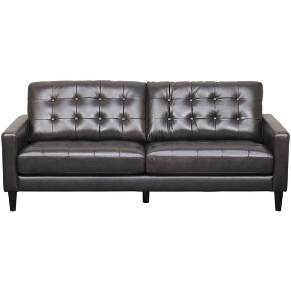 Ashton Dark Brown Leather Sofa Afw Com, Espresso Brown Leather Couch
