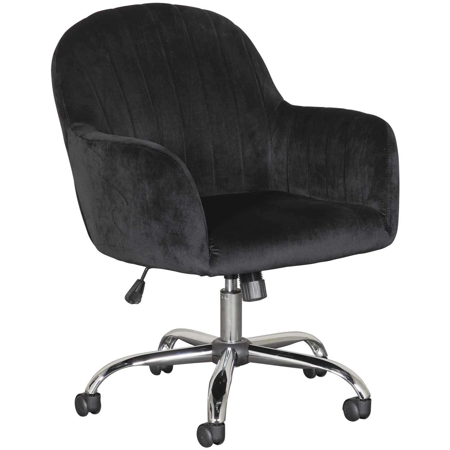 Office Chair Velvet, Black | DC-8037BK | | AFW.com