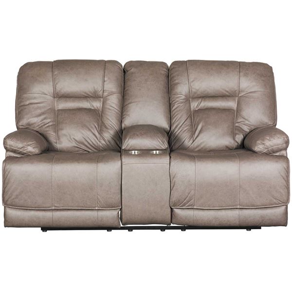 Wurstrow Smoke Italian Leather Power, Italian Leather Couch And Loveseat