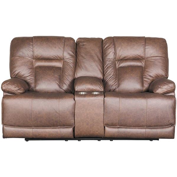 Wurstrow Umber Italian Leather Power, Ursina Faux Leather Round Arm Loveseat Sofa Bed With Storage