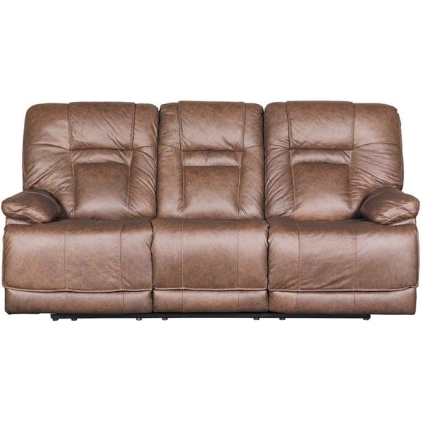 Wurstrow Umber Italian Leather Power Reclining Sofa U5460315