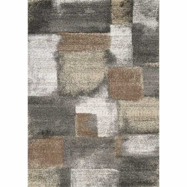 Breeze Gray Ivory Brown 8x10 Rug, Grey And Brown Area Rugs