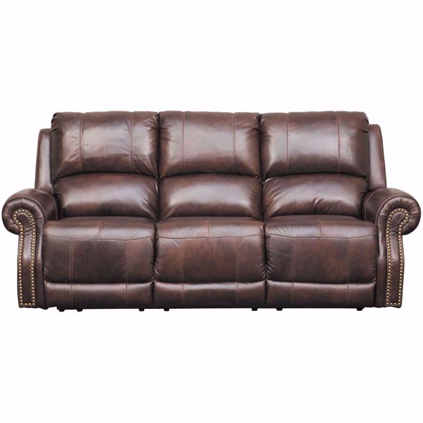 Buncrana Italian Leather Power Reclining Sofa With Adjustable